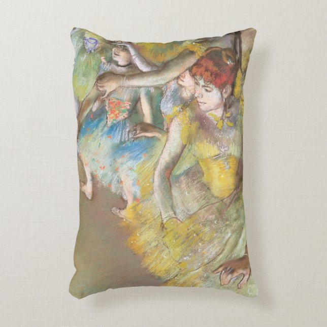 Balettdansare på scenen av Edgar Degas Prydnadskudde (Framsidan(Vertikal))
