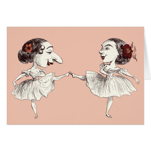 Balettdansörer Hälsningskort (Framsidan Horizontal)