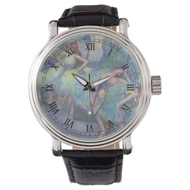 Balettdansöser i kulissen av Edgar Degas Armbandsur (Framsida)