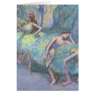 Balettdansöser i kulisserna av Edgar Degas Hälsningskort