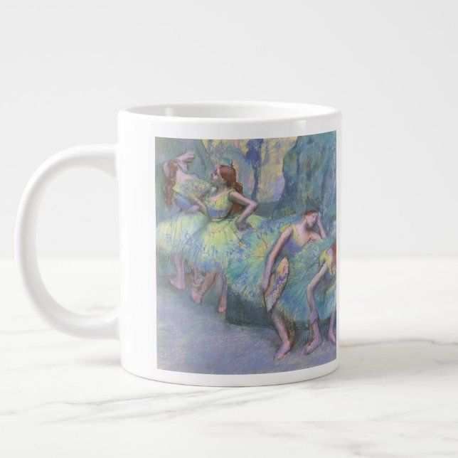 Balettdansöser i kulisserna av Edgar Degas Jumbo Mugg (Vänster)