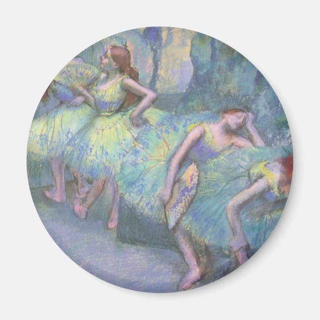Balettdansöser i kulisserna av Edgar Degas Magnet (Framsidan)