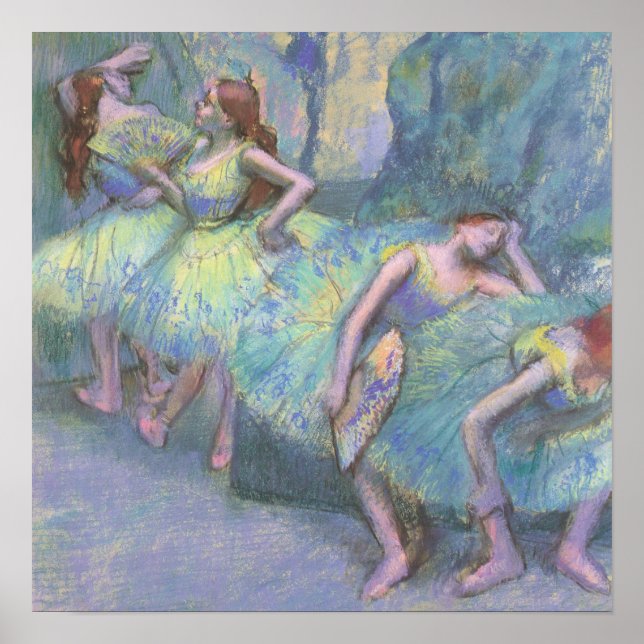 Balettdansöser i kulisserna av Edgar Degas Poster (Framsidan)