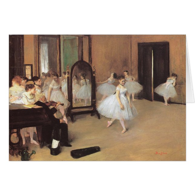 Baletten by Edgar Degas, Vintage Ballet Hälsningskort (Framsidan Horizontal)