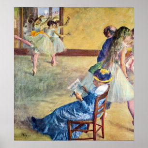Balettklass, danshallen av Edgar Degas Poster