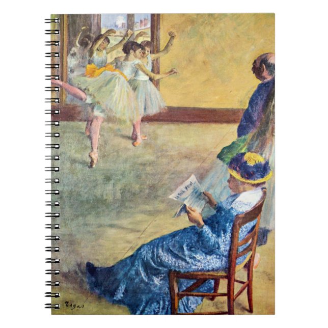 Balettklass, danssalongen av Edgar Degas Anteckningsbok (Framsidan)