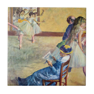 Balettklass, danssalongen av Edgar Degas Kakelplatta