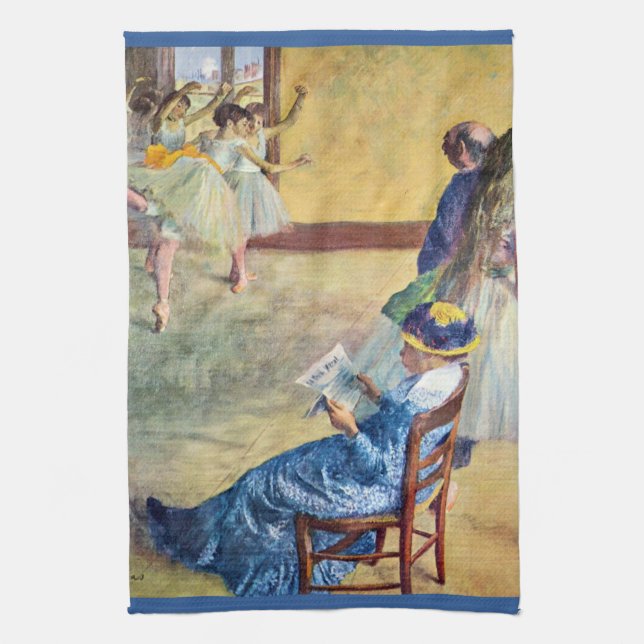 Balettklass, danssalongen av Edgar Degas Kökshandduk (Vertikal)