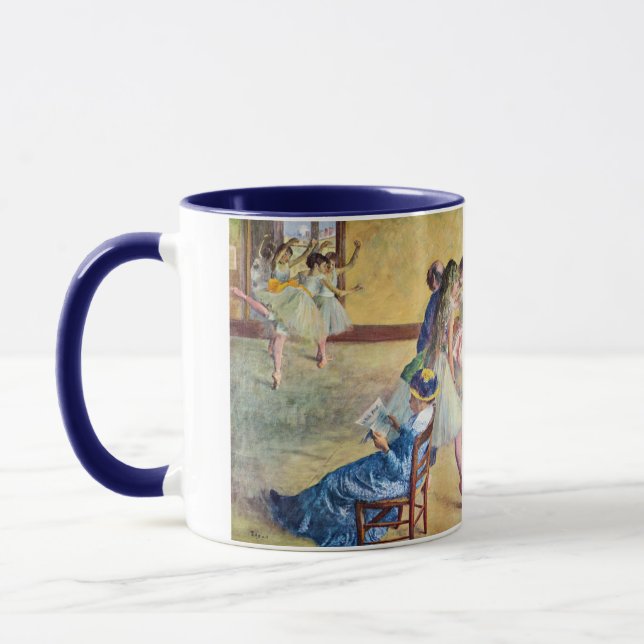 Balettklass, danssalongen av Edgar Degas Mugg (Vänster)