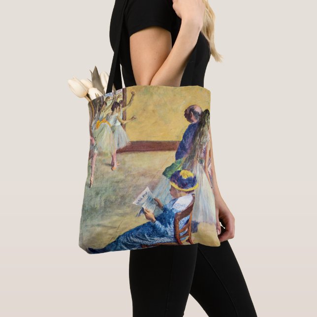 Balettklass, danssalongen av Edgar Degas Tygkasse (Närbild)