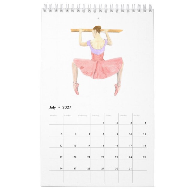 Balettkonstkalender Kalender (Jul 2027)
