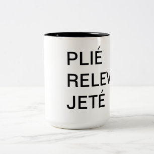Balettmugg Plié, Relevé, Jeté Två-Tonad Mugg