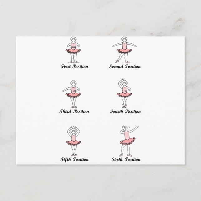 balettpositionsdab vykort (Framsida)