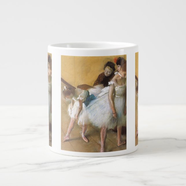 Balettprov av Edgar Degas, Vintage Balett Jumbo Mugg (Framsidan)