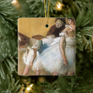 Balettprov av Edgar Degas, Vintage Ballet Julgransprydnad Keramik