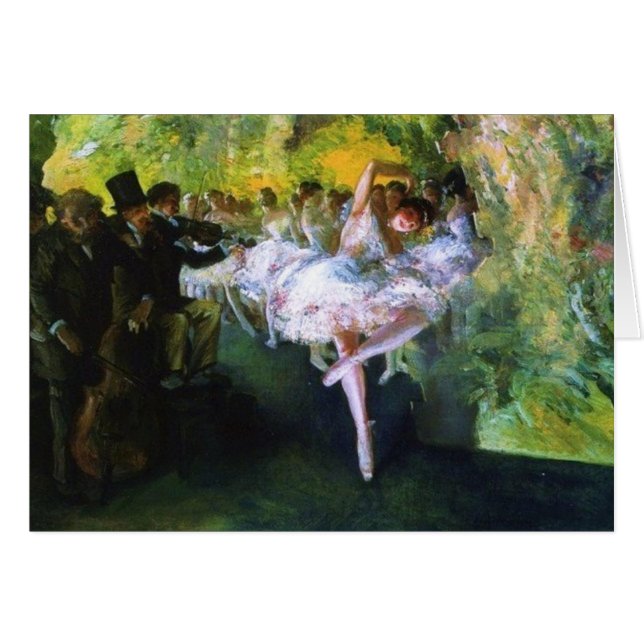 Balettrepetition i New York City Hälsningskort (Framsidan Horizontal)