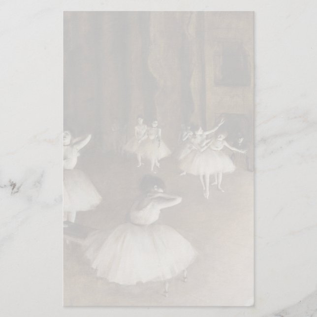 Balettrepetitionen arrangerar på vid Edgar Degas Brevpapper (Framsida)