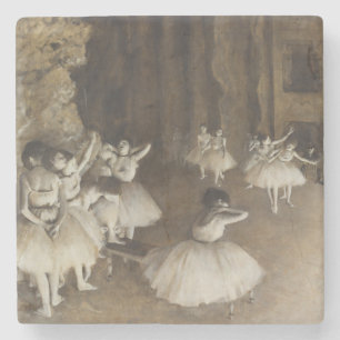 Balettrepetitionen arrangerar på vid Edgar Degas Stenunderlägg