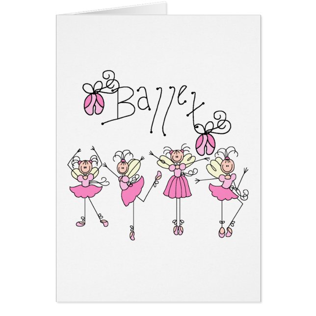 BalettT-tröja och gåvor Hälsningskort (Framsidan)