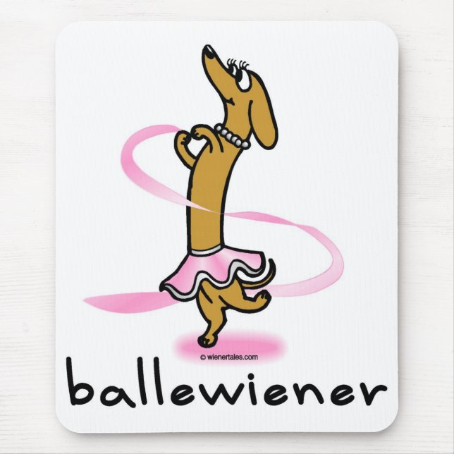 BalettWienerhund Mousepad Musmatta (Framsidan)
