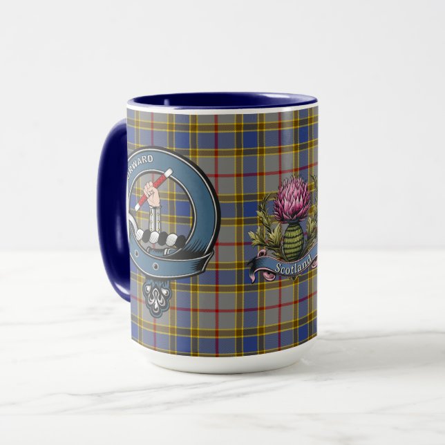 Balfour Klan Badge & Tartan Mugg (Framsida vänster)