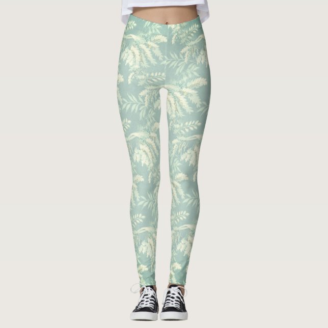 Bälgbaljor i Botaniska Fern Fronds Leggings (Framsida)