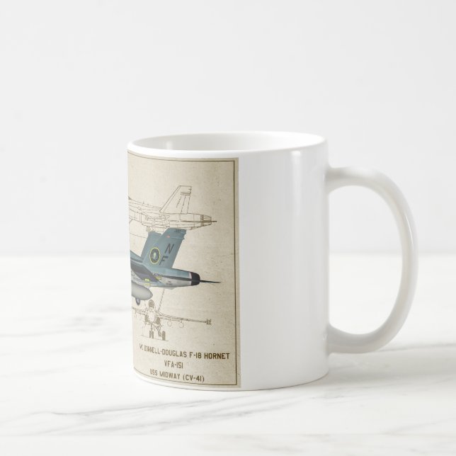 Bålgeting F-18 Kaffemugg (Höger)