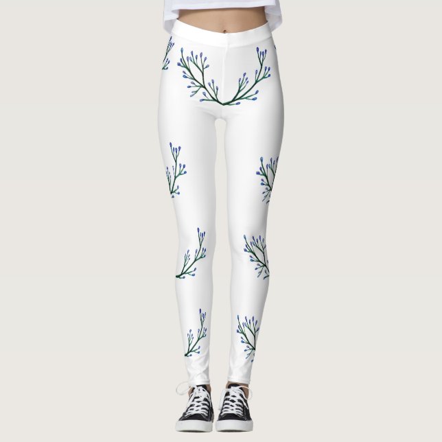 Bälgfoder för botaniska Anpassningsbar Leggings (Framsida)