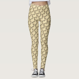 Bälgformgivning kor mönster leggings