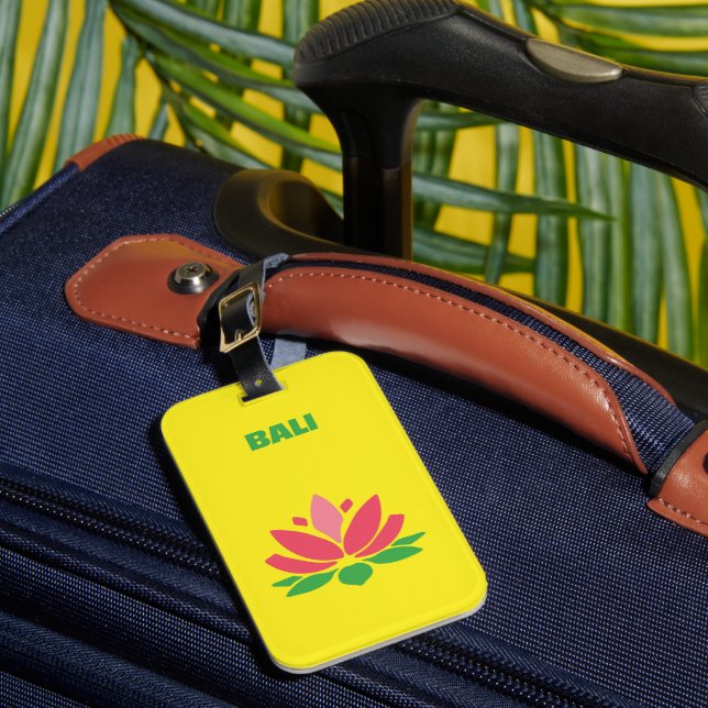 Bali Acrylic Luggage Tag Bagagebricka (Framsida Insitu 1)