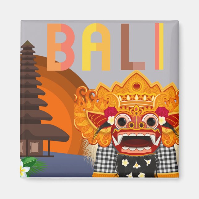 Bali Barong & Dancer Magnet (Framsidan)