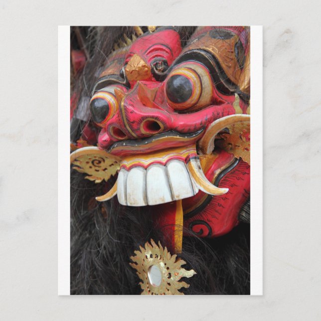 Bali Barong mask Vykort (Framsida)