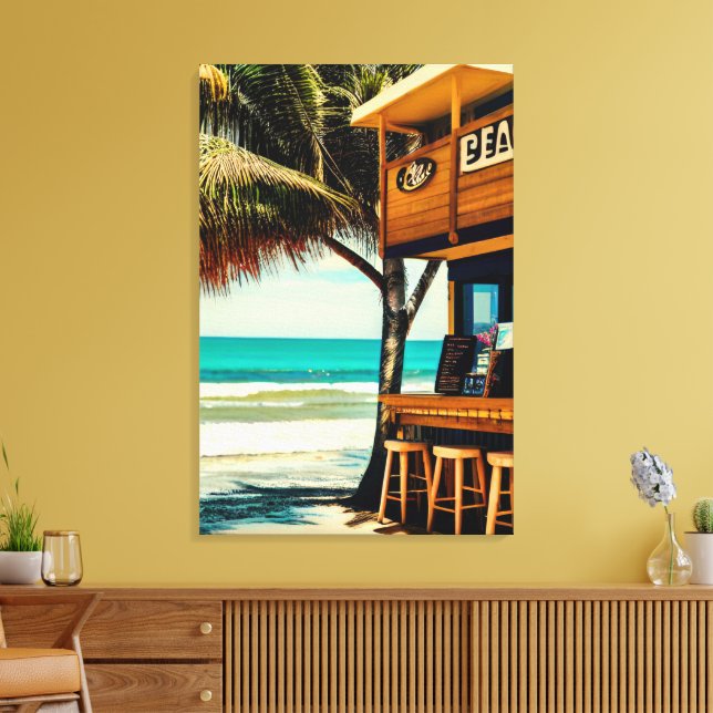 Bali Beach Cafe Bar Canvastryck (Insitu (Vardagsrum))