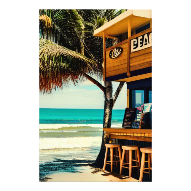 Bali Beach Cafe Bar Fototryck (Framsidan)
