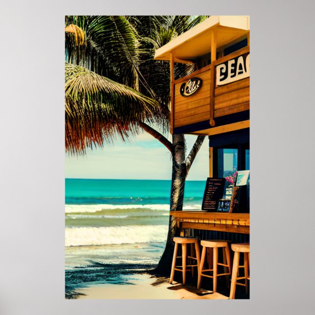 Bali Beach Cafe Bar Poster (Framsidan)