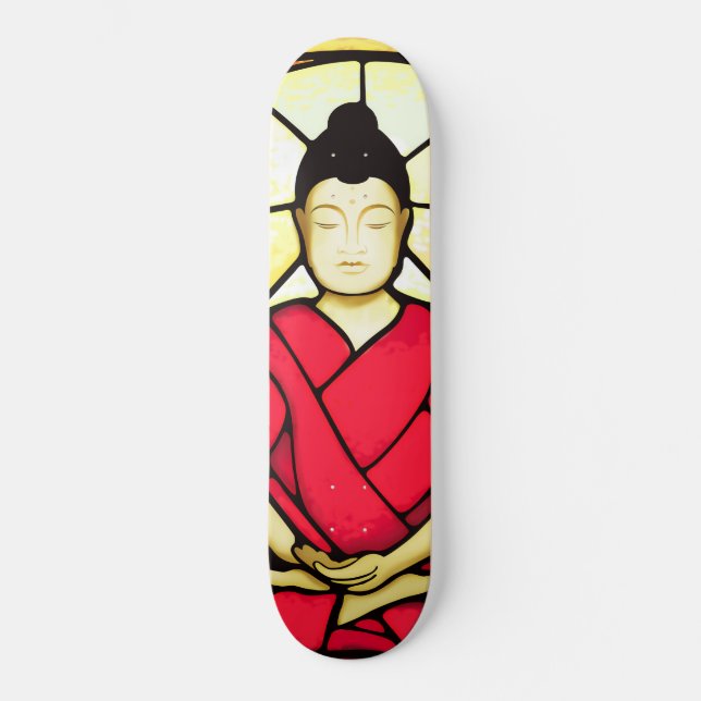 Bali buddha-glasruta old school skateboard bräda 18 cm (Framsida)