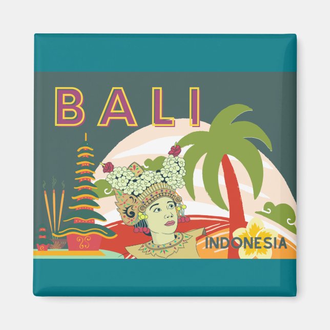 Bali Dancer Helgdag Gifts Magnet (Framsidan)