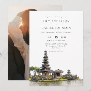 Bali Destination Foto Bröllop Inbjudningar