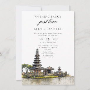 Bali Elopement Bröllopsmottagning Inbjudningar