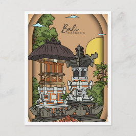 Bali Guds land Indonesien Resa Vykort