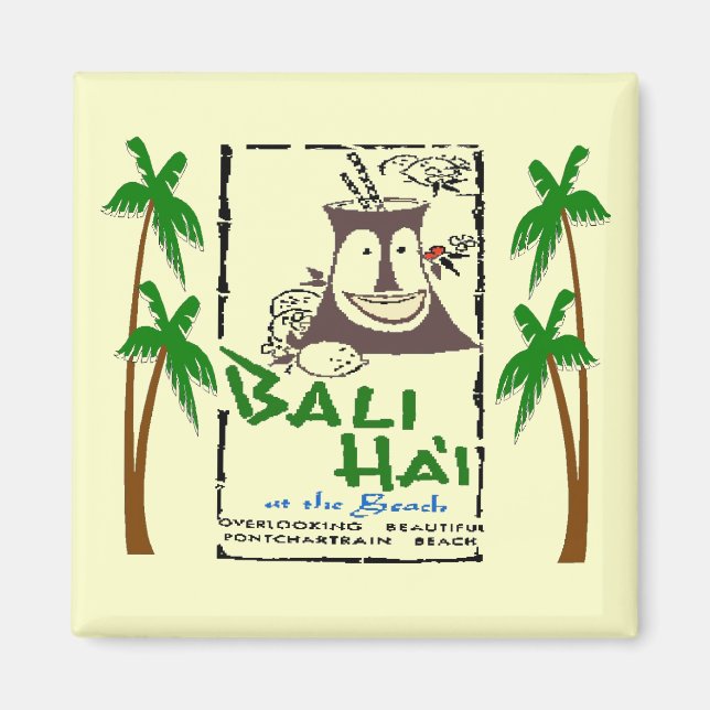 Bali Hai vid Pontchartåg Beach New Orleans Magnet (Framsidan)