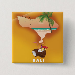 Bali illustrerade karta knapp