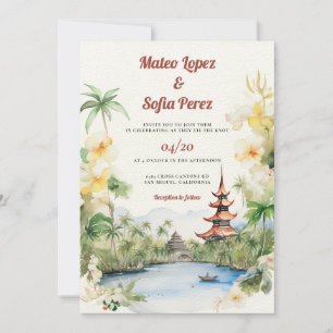 Bali Indonesia Asia Destination Wedding Inbjudningar