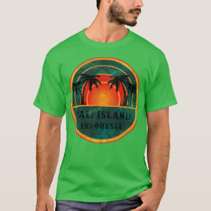 Bali Indonesia Beach Vintage Retro Sunset T Shirt