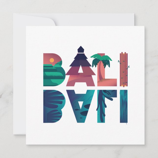 Bali Indonesia Travel Greeting Card (Framsida)