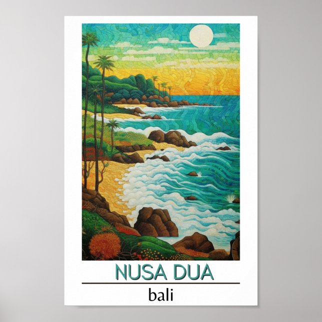 Bali Indonesia Travel Nusa Dua Poster (Framsidan)