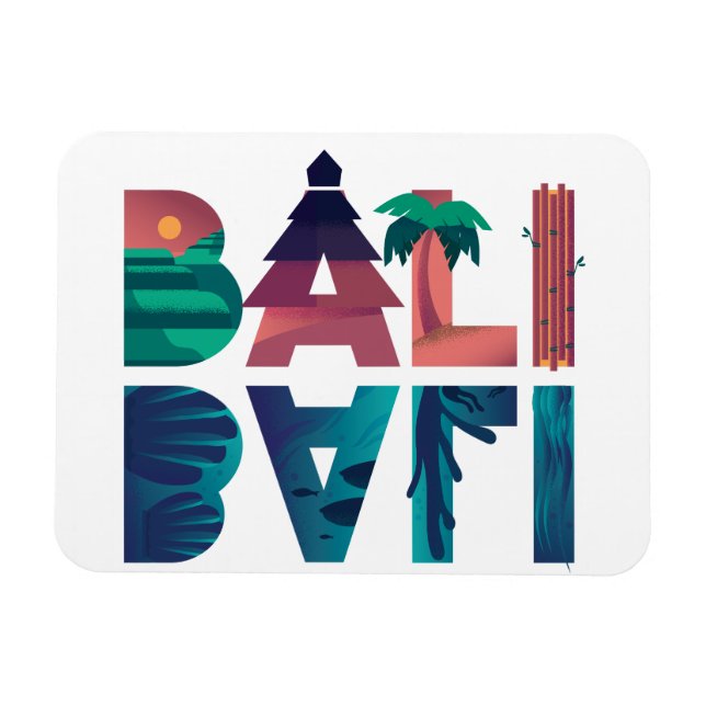 Bali Indonesia Travel Photo Magnet (Horisontell)