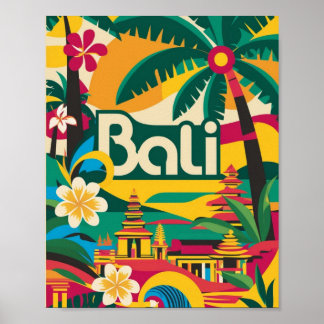 Bali Indonesia Travel Poster