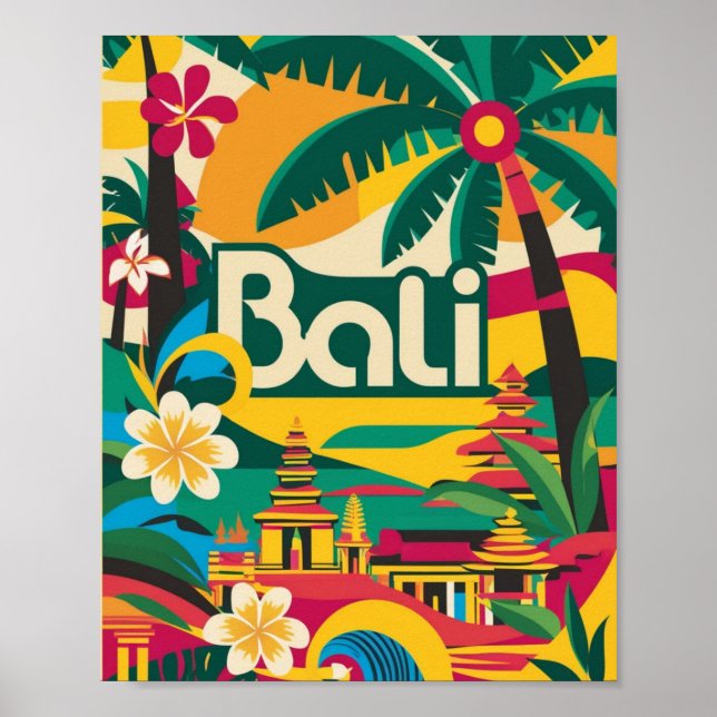 Bali Indonesia Travel Poster (Framsidan)