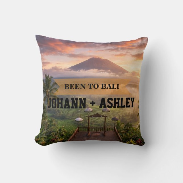 Bali Indonesia Travel Souvenir Throw Pillow Kudde (Framsida)